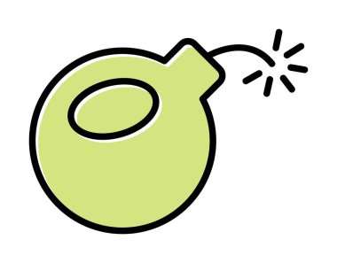 Bomba yassı ikon. vektör renk çizimi