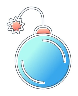 Bomba yassı ikon. vektör renk çizimi