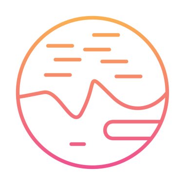 Gezegenler simgesi, vektör illüstrasyonu