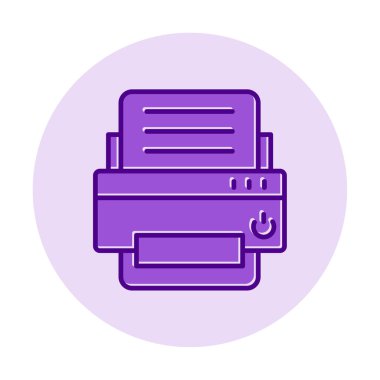 yazıcı simgesi web basit illüstrasyon