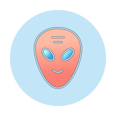 Sevimli uzaylı karakter Vektör illüstrasyonu