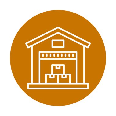 Web için depo vektör simgesinin basit illüstrasyonu