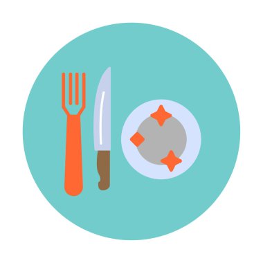 Çatal bıçak ağı simgesi, vektör illüstrasyonu