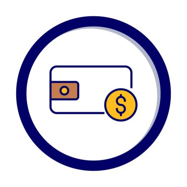 wallet icon, vector illustration simple design
