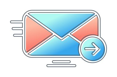 zarf, posta simgesi vektör illüstrasyonu