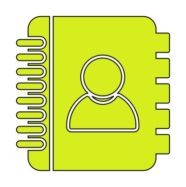 Kişi Kitabı simgesi, vektör illüstrasyonu