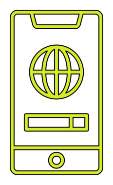 Akıllı telefon simgesi. özet vektör illüstrasyonu 