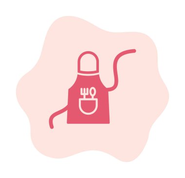 Mutfak önlüğü simgesi, vektör çizimi
