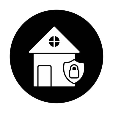 ev güvenlik simgesi, vektör çizim                                    