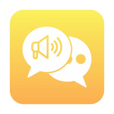 Basit Pazarlama İletişim simgesi, vektör illüstrasyonu