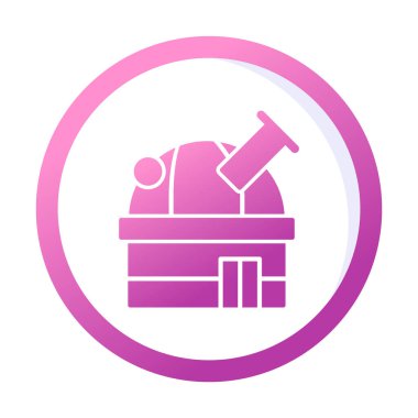 Uzay Gözlemevi simgesinin vektör çizimi                