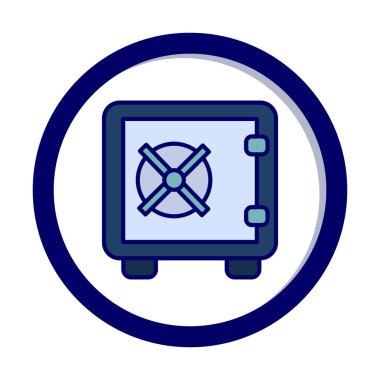 Güvenli kutu simgesinin vektör çizimi