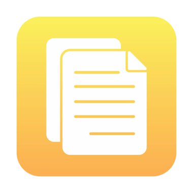 belge düz simgesi, vektör illüstrasyonu 