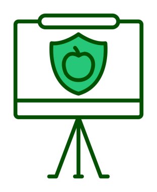 Beyaz arkaplanda besin sunum vektörü illüstrasyonu