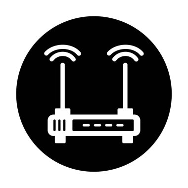 wifi sinyali, Router Aygıt vektör illüstrasyon tasarımı