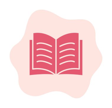 kitap düz simge vektör çizim
