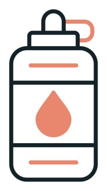 Su şişesinin ağ basit illüstrasyonu