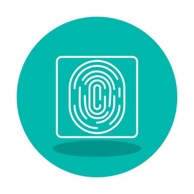 Parmak izi web simgesi vektör illüstrasyonu