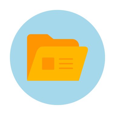 klasör renkli vektör simgesi 