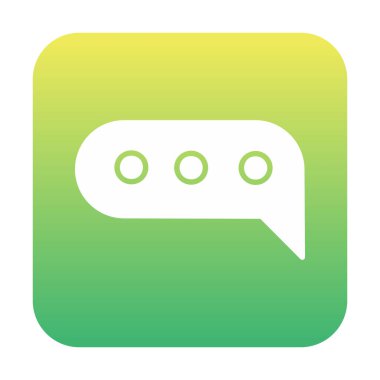 Basit sohbet simgesi, konuşma balonu, vektör illüstrasyonu