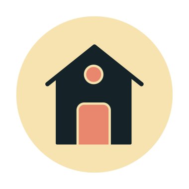 Eve. Web simgesi basit illüstrasyon