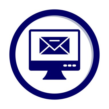 Basit e- posta simgesi, vektör illüstrasyonu