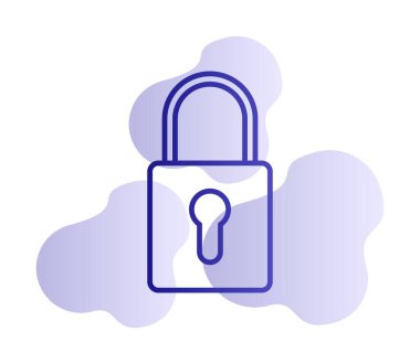 kilit simgesi web basit illüstrasyon