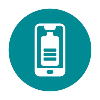 pil simgesi. renk çizgisi çizimi 