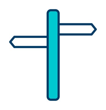 iki yönlü ikon. Vektör illüstrasyonu, düz tasarım