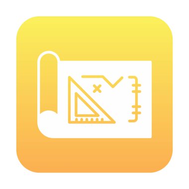 Şablon simgesi, vektör illüstrasyonu basit tasarım