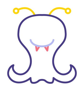 uzaylı düz simgesi, vektör illüstrasyonu