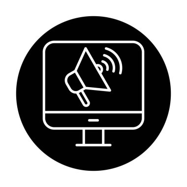 çevrimiçi pazarlama simgesi vektör illüstrasyonu 