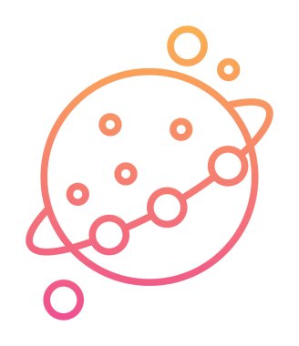 Gezegenler simgesi, vektör illüstrasyonu