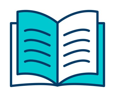 kitap düz simge vektör çizim