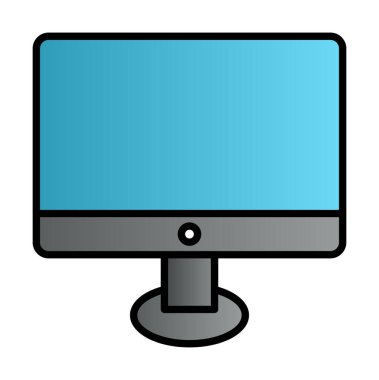 Ekran simgesi vektör illüstrasyonunu izle