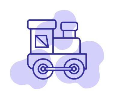 Tren oyuncağı simgesinin vektör illüstrasyonu