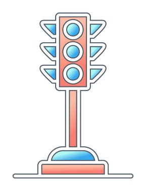 Trafik ışığı web simgesi illüstrasyonu