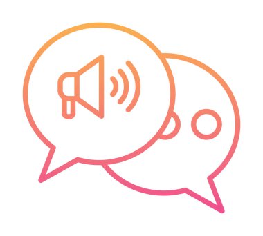 Basit Pazarlama İletişim simgesi, vektör illüstrasyonu