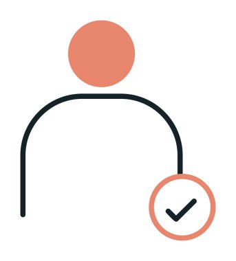 kullanıcı simgesi işaret vektörü çizimi 