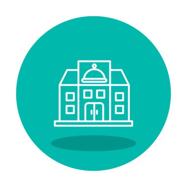 Beyaz arkaplanda restoran vektör illüstrasyonu