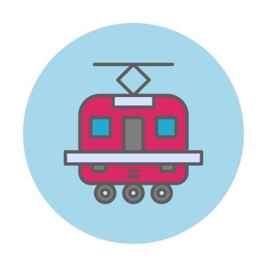 Tramvay simgesi. Moda Tramvay işareti logosu