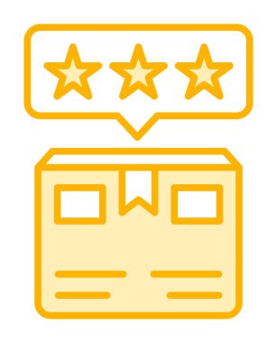 Teslimat kutusu simgesi, vektör illüstrasyonu basit tasarım