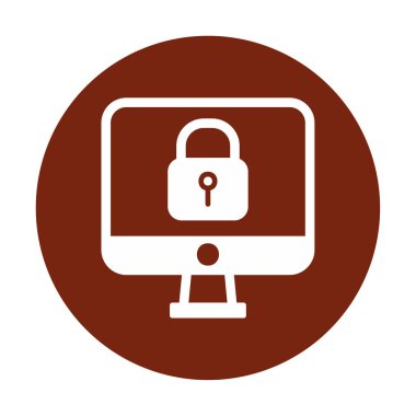 Beyaz arkaplanda asma kilit vektör çizimi