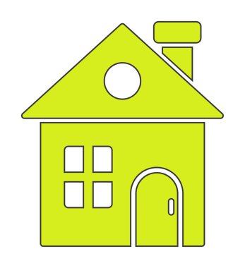 Eve. Web simgesi basit illüstrasyon