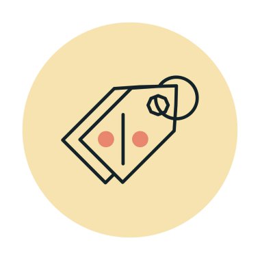 Etiket. Web simgesi basit illüstrasyon                