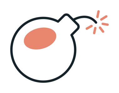 Bomba yassı ikon. vektör renk çizimi