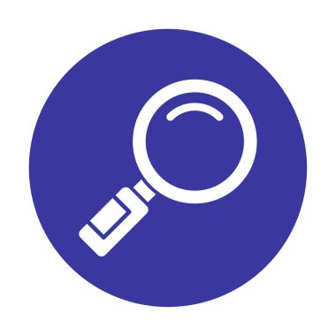 Büyüteç simgesi düz stil. Loupe renk simgesini ara. Vektör illüstrasyonu 