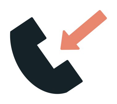 telefon arama simgesi, vektör illüstrasyonu basit tasarım