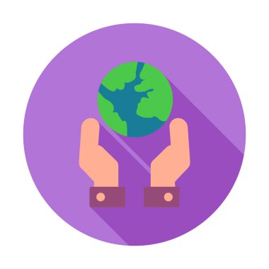 earth icon, vector illustration simple design