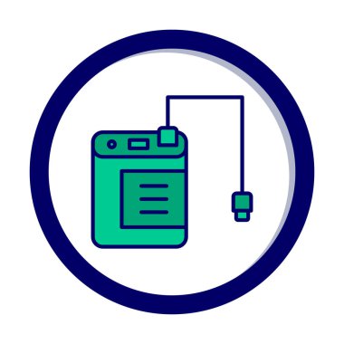 harici sabit disk simgesi, vektör illüstrasyonu basit tasarım